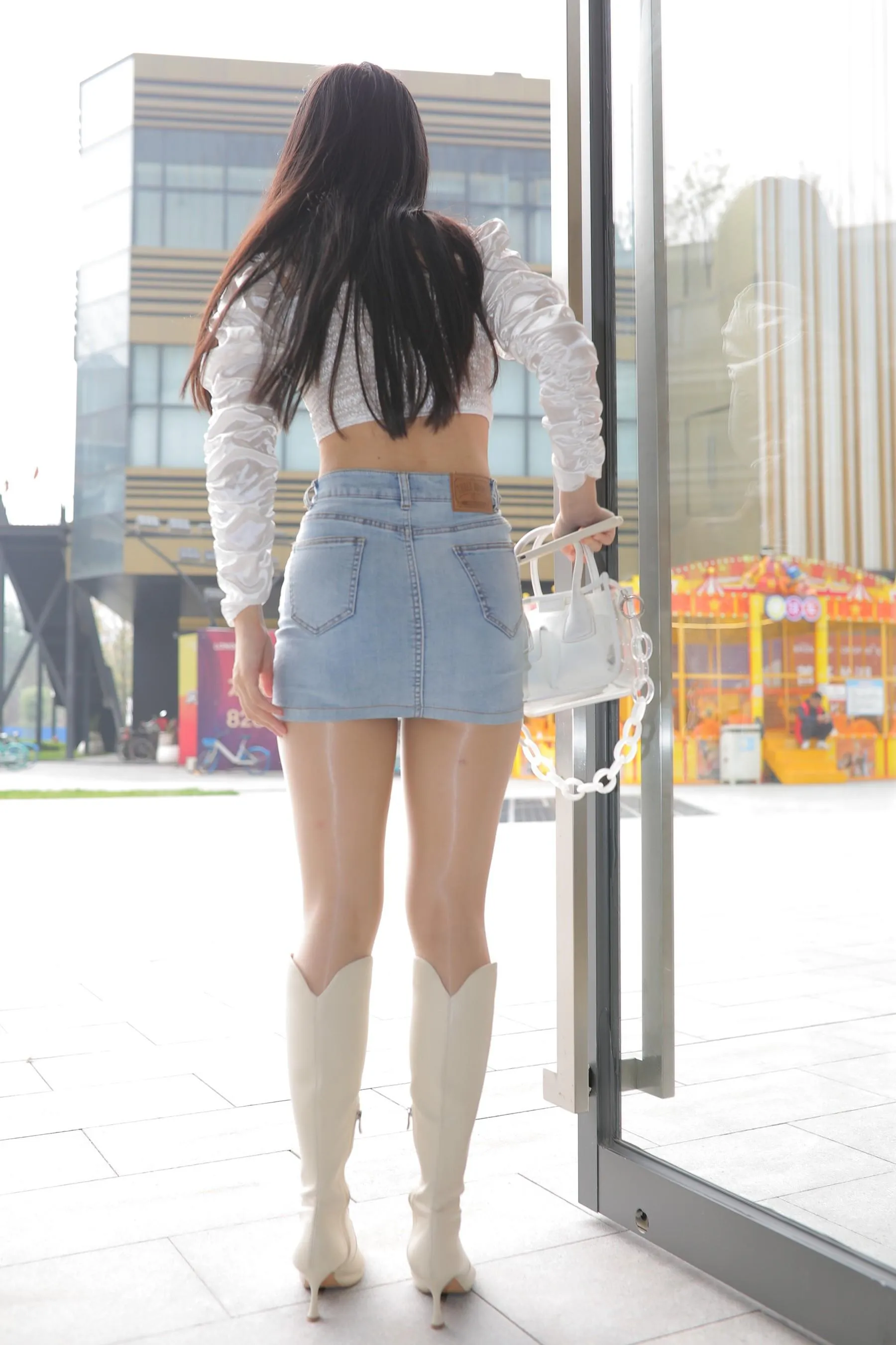 魔镜街拍 NO.170 凯恩街拍摄影-牛仔裙小姐姐 [304P]插图7